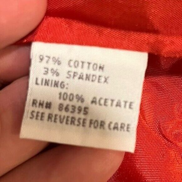 Ann Trinity Women's Red Floral Denim Jacket Colorful Artsy Size Medium - Picture 9 of 12